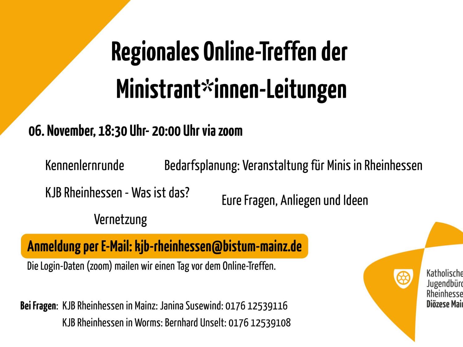 Regionales Online-Treffen der Ministrant*innen-Leitungen