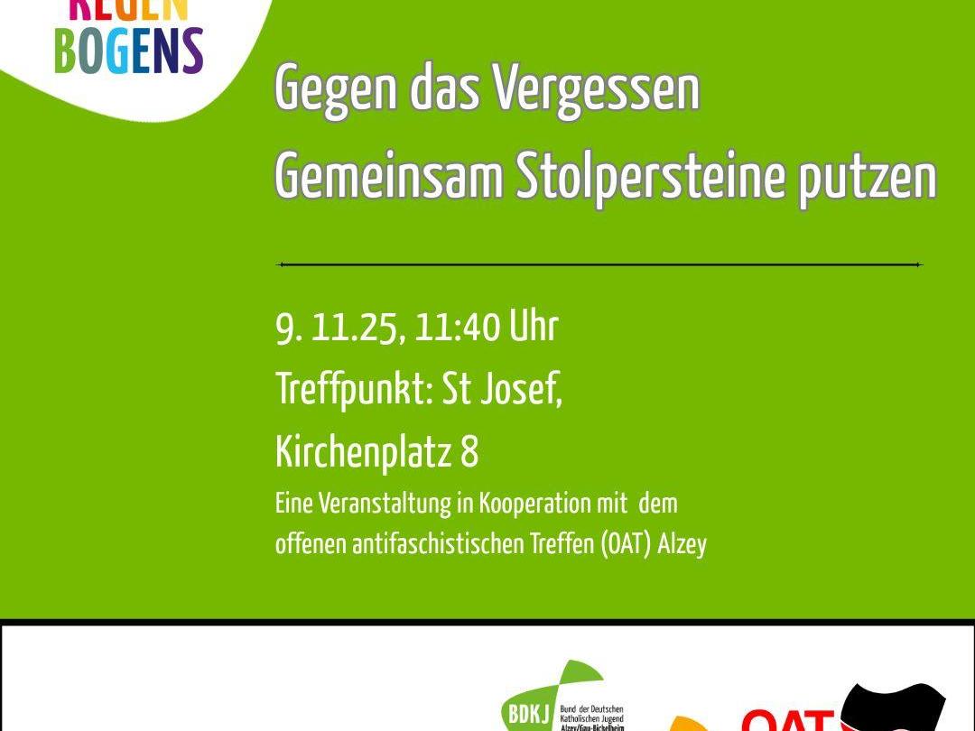 Gegen das Vergessen - Gemeinsam Stolpersteine putzen in Alzey