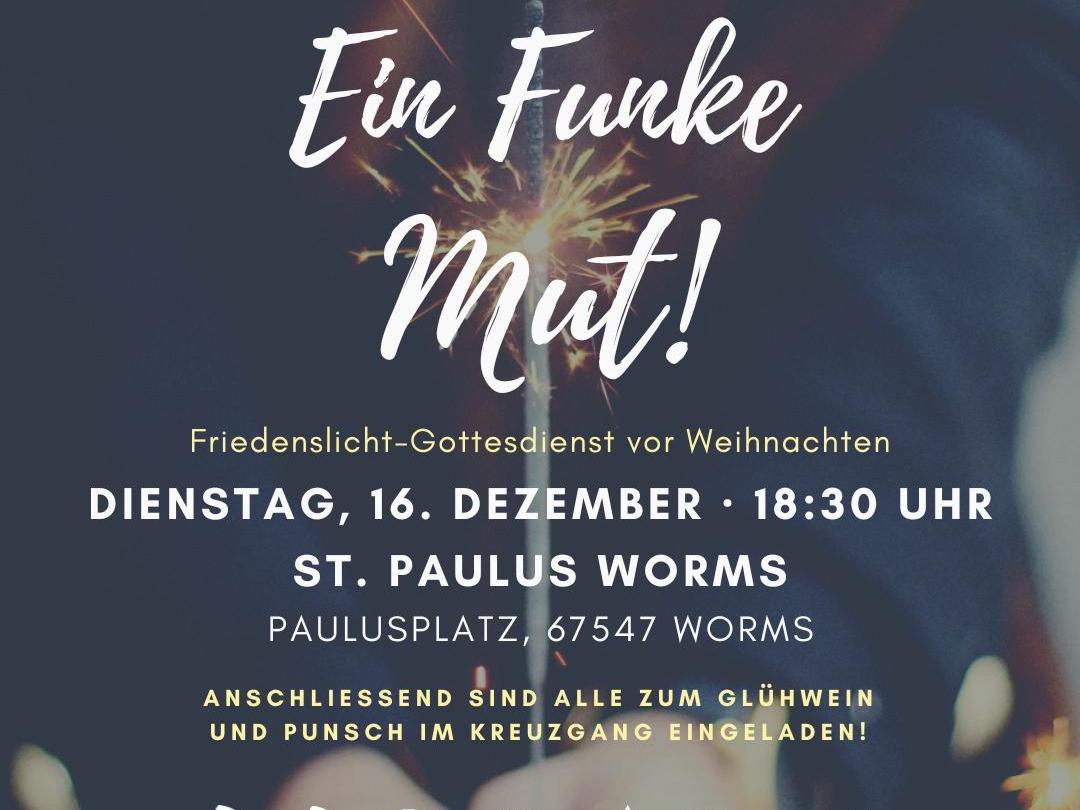 Friedenslicht-Gottesdienst in Worms