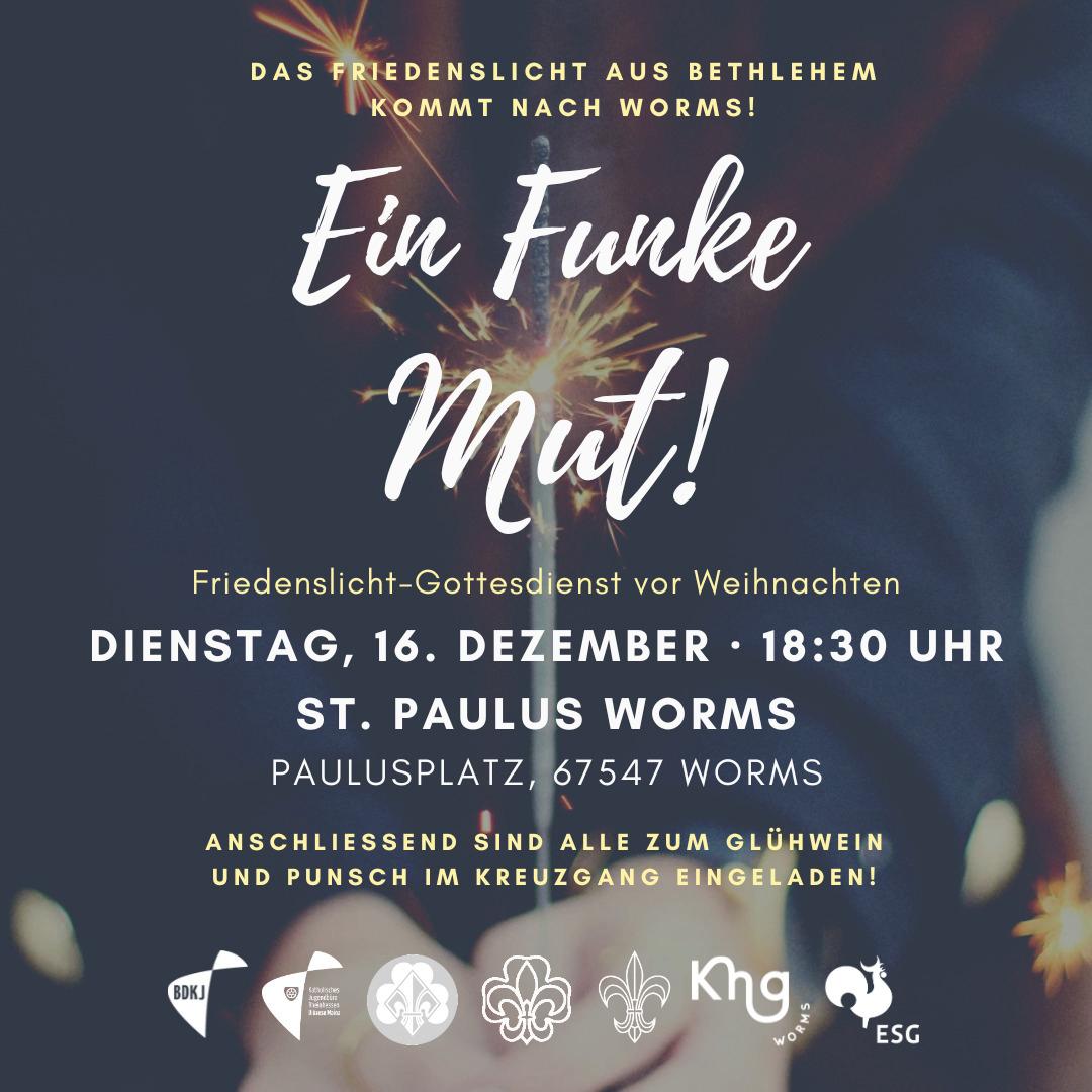 Friedenslicht-Gottesdienst in Worms