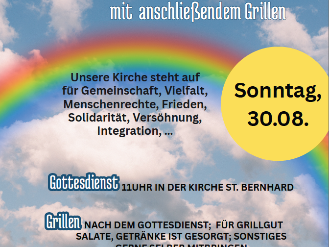 Jugendgottesdienst mit anschließendem Grillen in St. Bernhard, Mainz-Bretzenheim