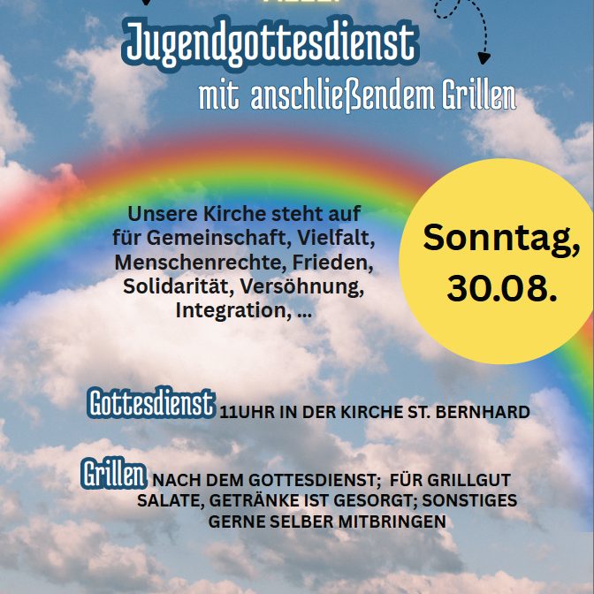 Jugendgottesdienst mit anschließendem Grillen in St. Bernhard, Mainz-Bretzenheim