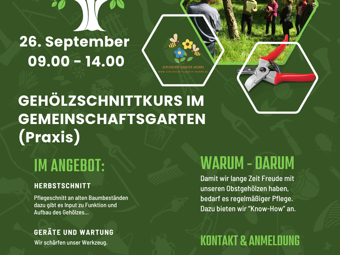 Gehölzschnittkurs im Wormser Gemeinschaftsgarten