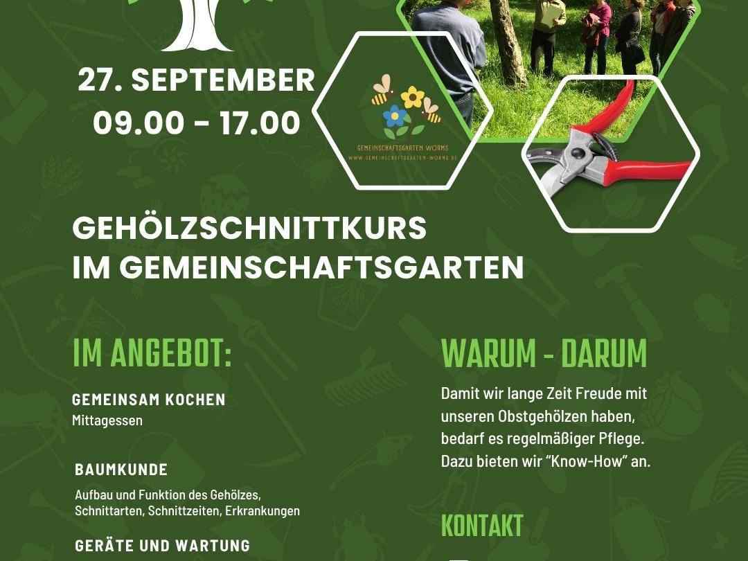 Gehölzschnittkurs im Gemeinschaftsgarten Worms