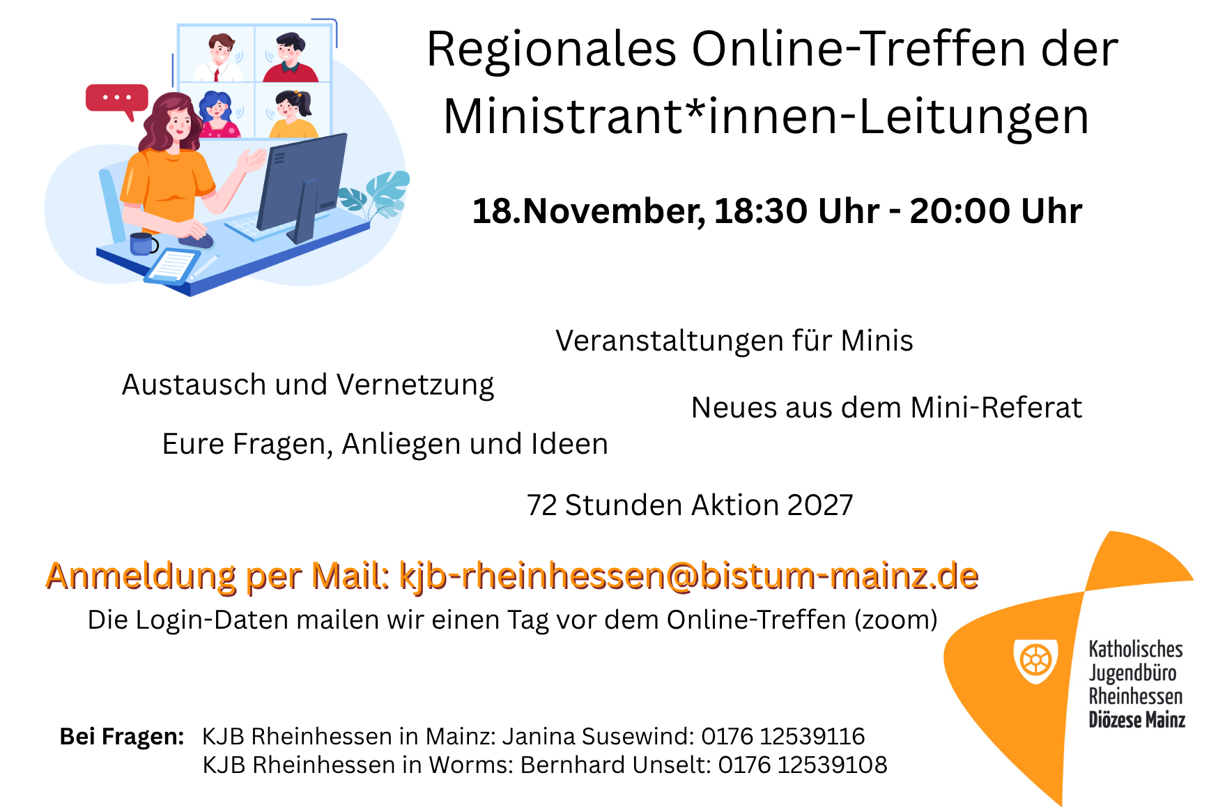 Regionales Online-Treffen der Mini-Leitungen