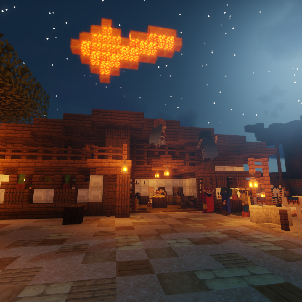 Weihnachtskrippe gestaltet im Onlinegame Minecraft