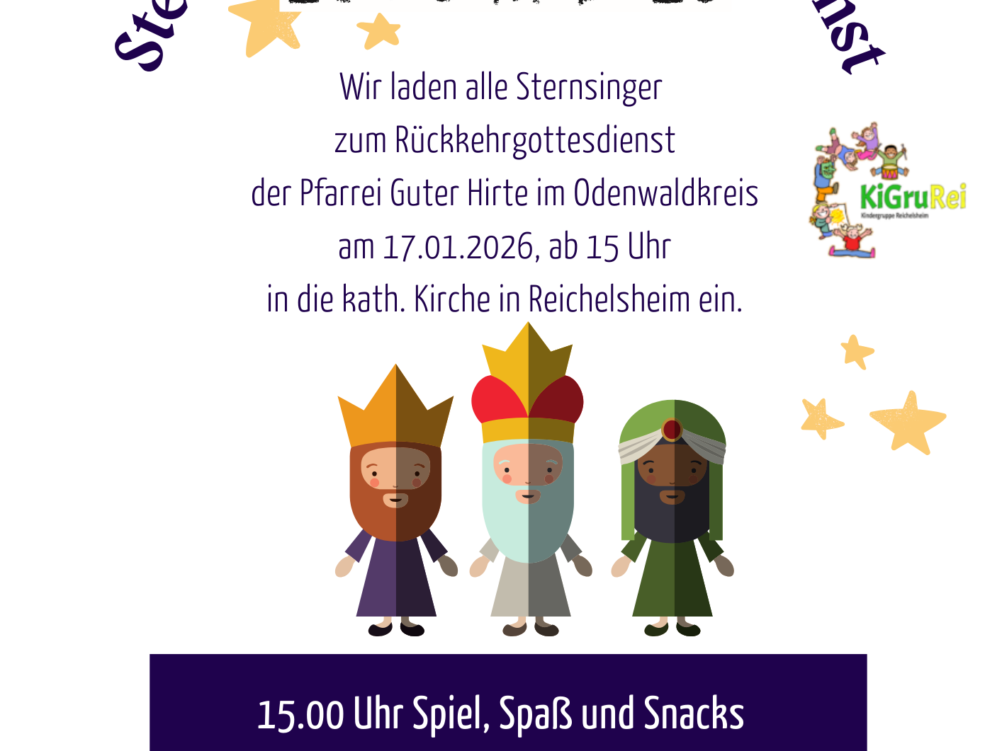 Einladung Sternsingertreffen Reichelsheim