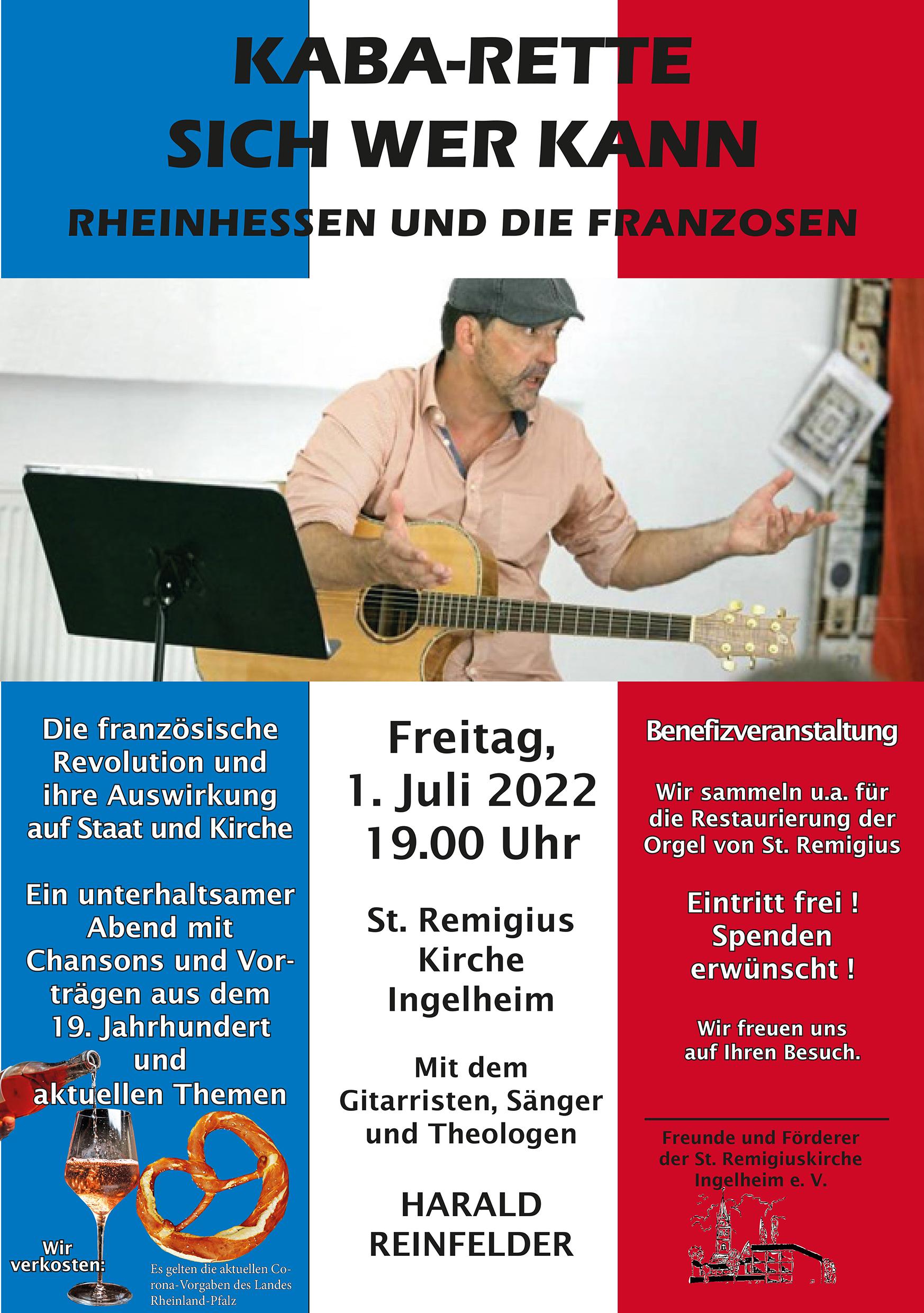 Franzosen-Rheinhessen-Abend am 1. Juli