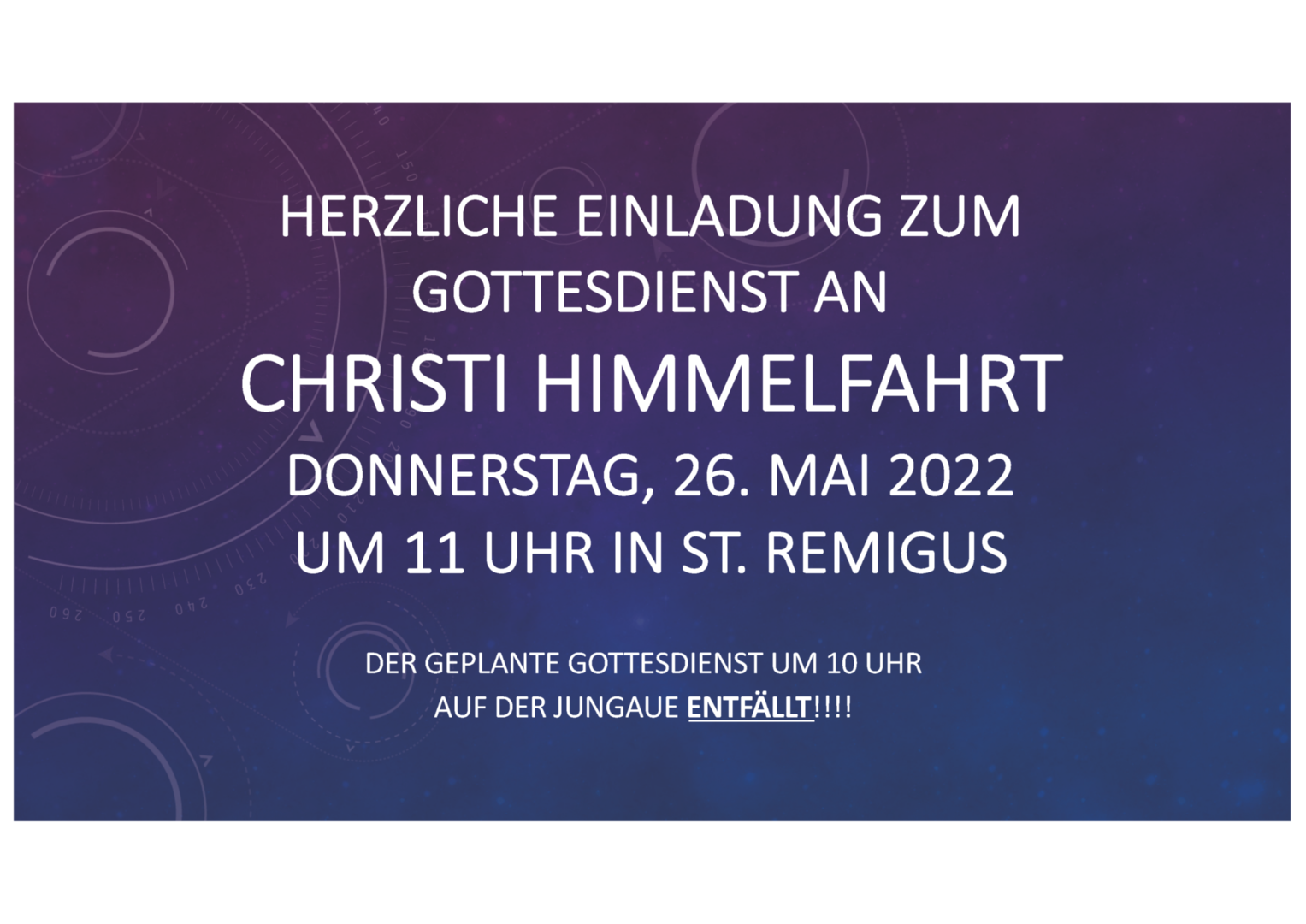 Plakat Christi Himmelfahrt Ingelheim 2022 (c) KKI