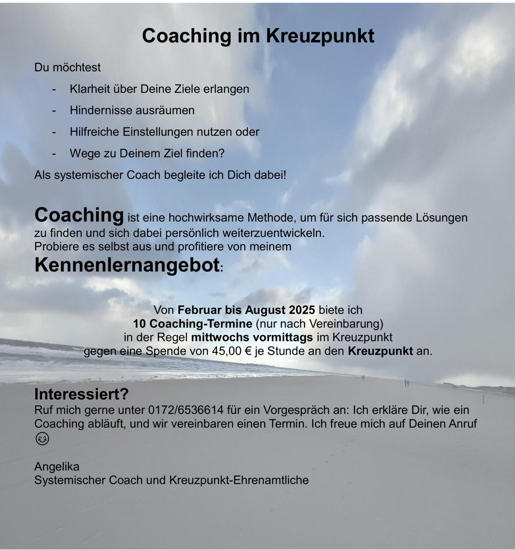 Aushang und Instagram Coaching