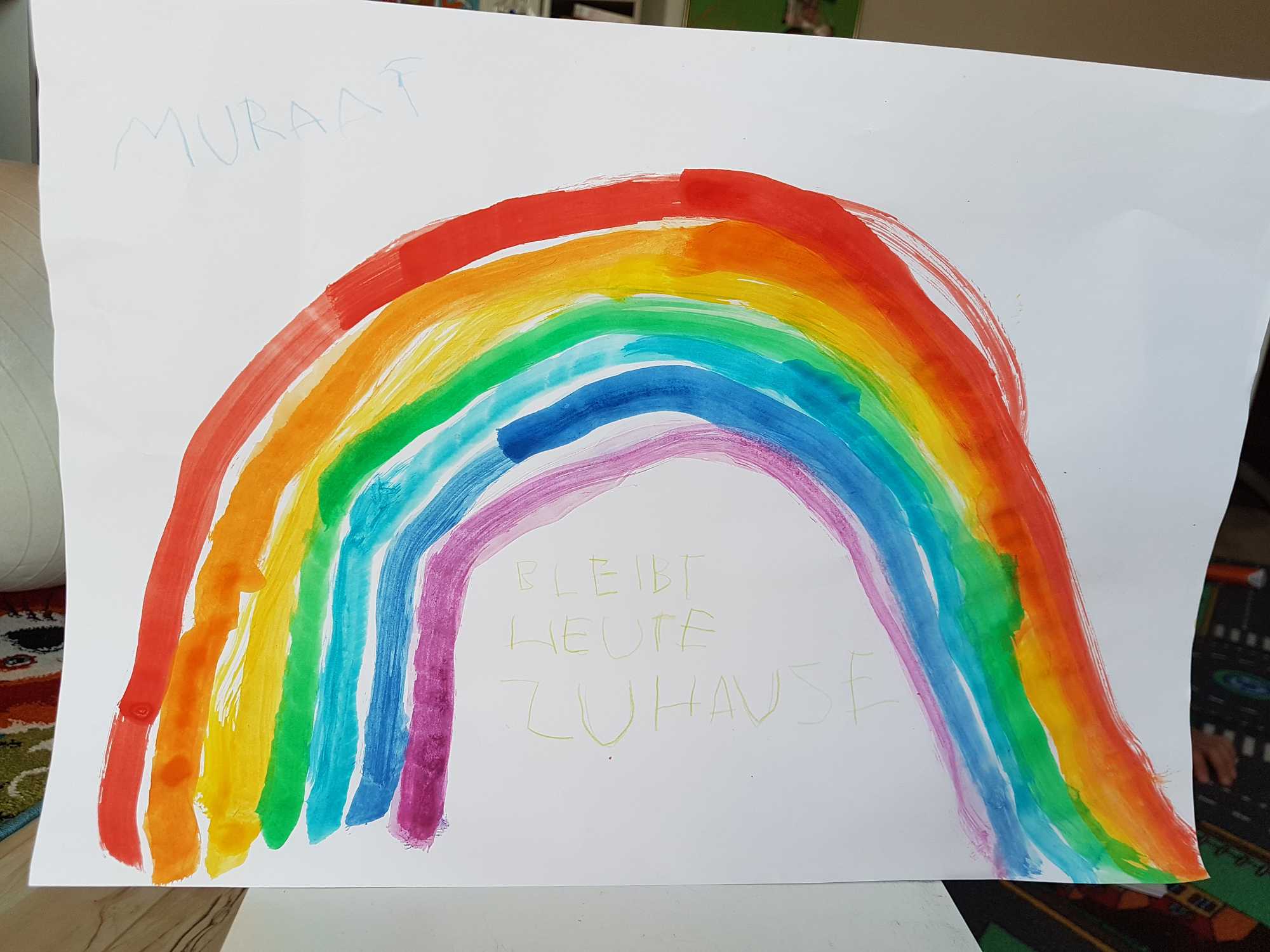 Regenbogenaktion Unsere Kita Kinder Malen Kita Griesheim