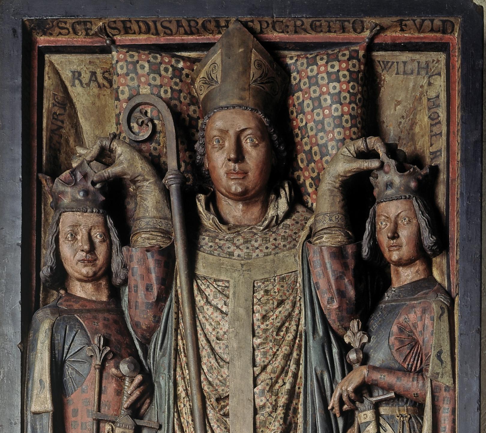 Siegfried III. von Eppstein, Grabdenkmal im Mainzer Dom, Ausschnitt (c) Bischöfliches Dom- und Diözesanmuseum Mainz (Foto: Bernd Schermuly)