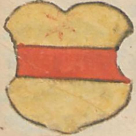 Wappen des Cuno von Schöneck, entnommen aus der Wormser Bischofschronik 