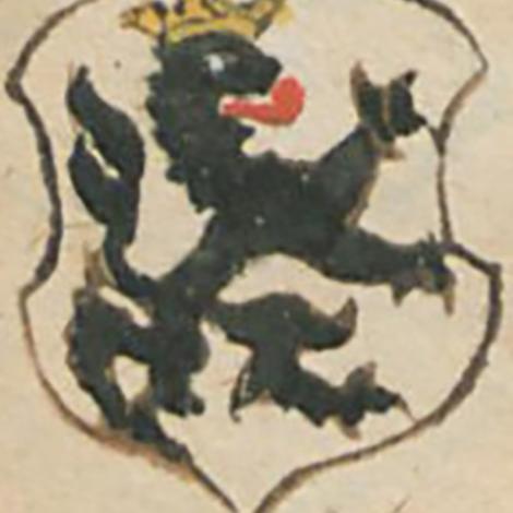 Wappen des Dietrich von Dietrich, entnommen aus der Wormser Bischofschronik 