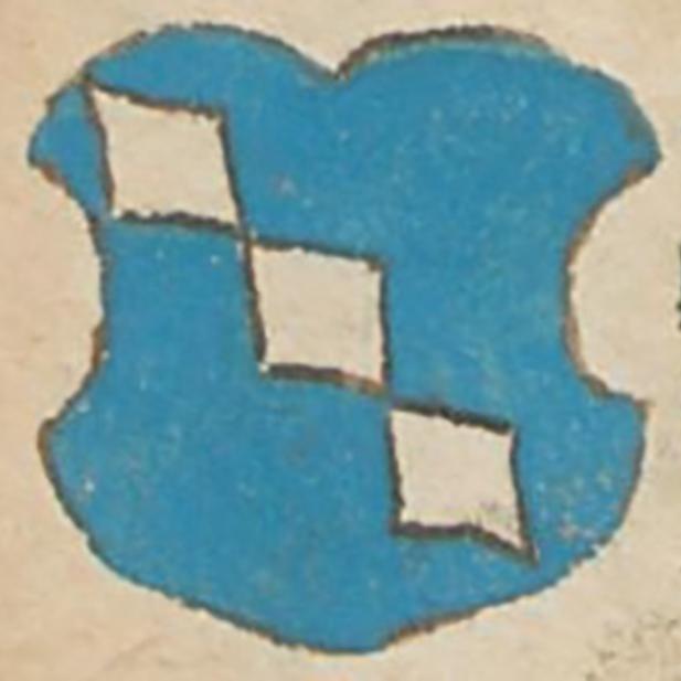 Wappen des Eckart von Ders, entnommen aus der Wormser Bischofschronik 