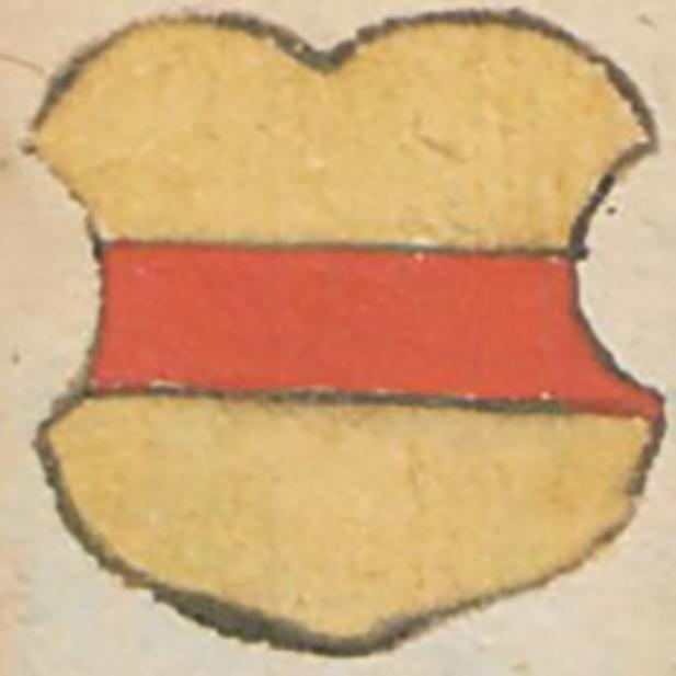 Wappen des Emicho von Schöneck, entnommen aus der Wormser Bischofschronik 