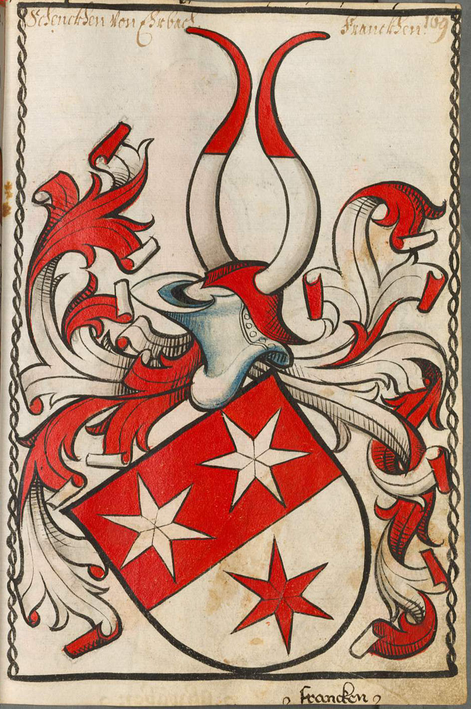 Wappen der Familie von Erbach (c) Gemeinfrei, Scheibler'sches Wappenbuch