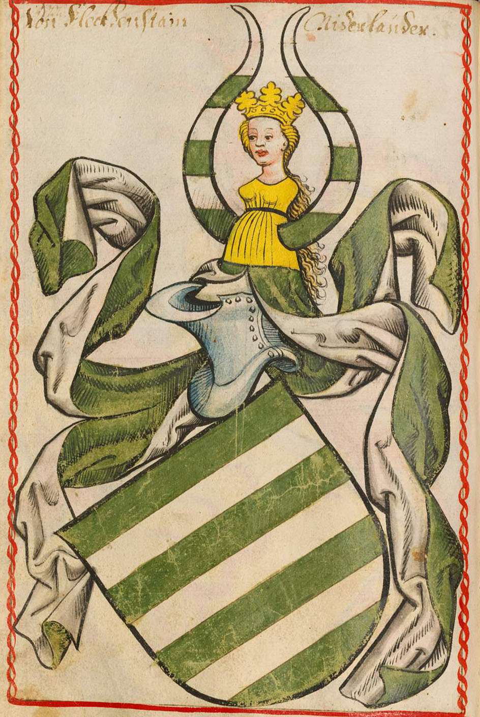 Wappen der Familie von Fleckstein (c) Gemeinfrei, Scheibler'sches Wappenbuch