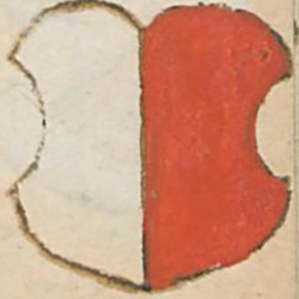 Wappen des Friedrich Raugraf, entnommen aus der Wormser Bischofschronik 