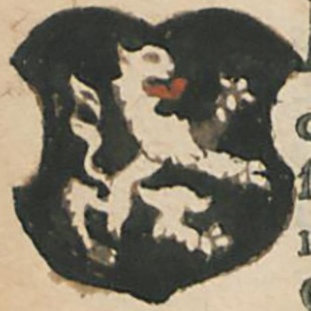 Wappen des Heinrich von Daun, entnommen aus der Wormser Bischofschronik 