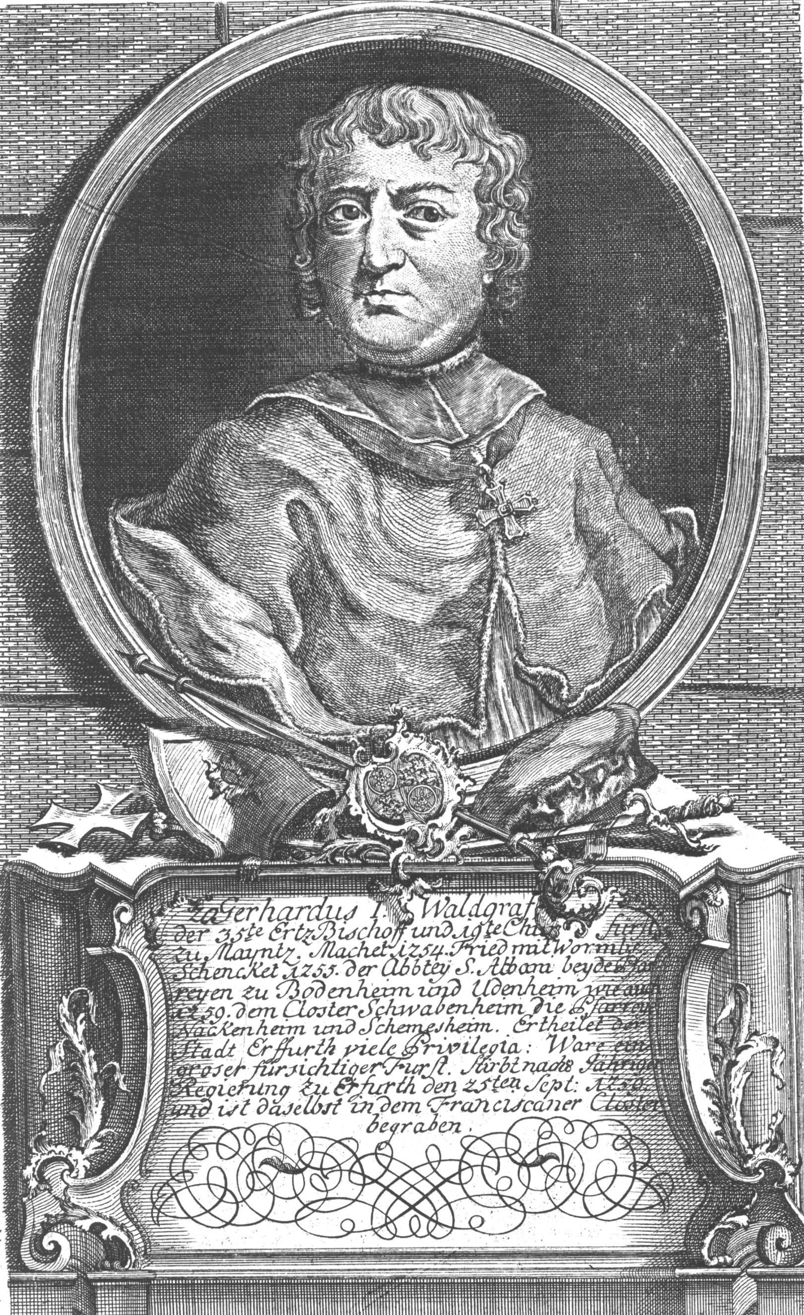 Gerhard I. von Dhaun, gezeichnet von Wilhelm Christian Rücker, ca. 1774 (c) Wilhelm Christian Rücker / IMKG