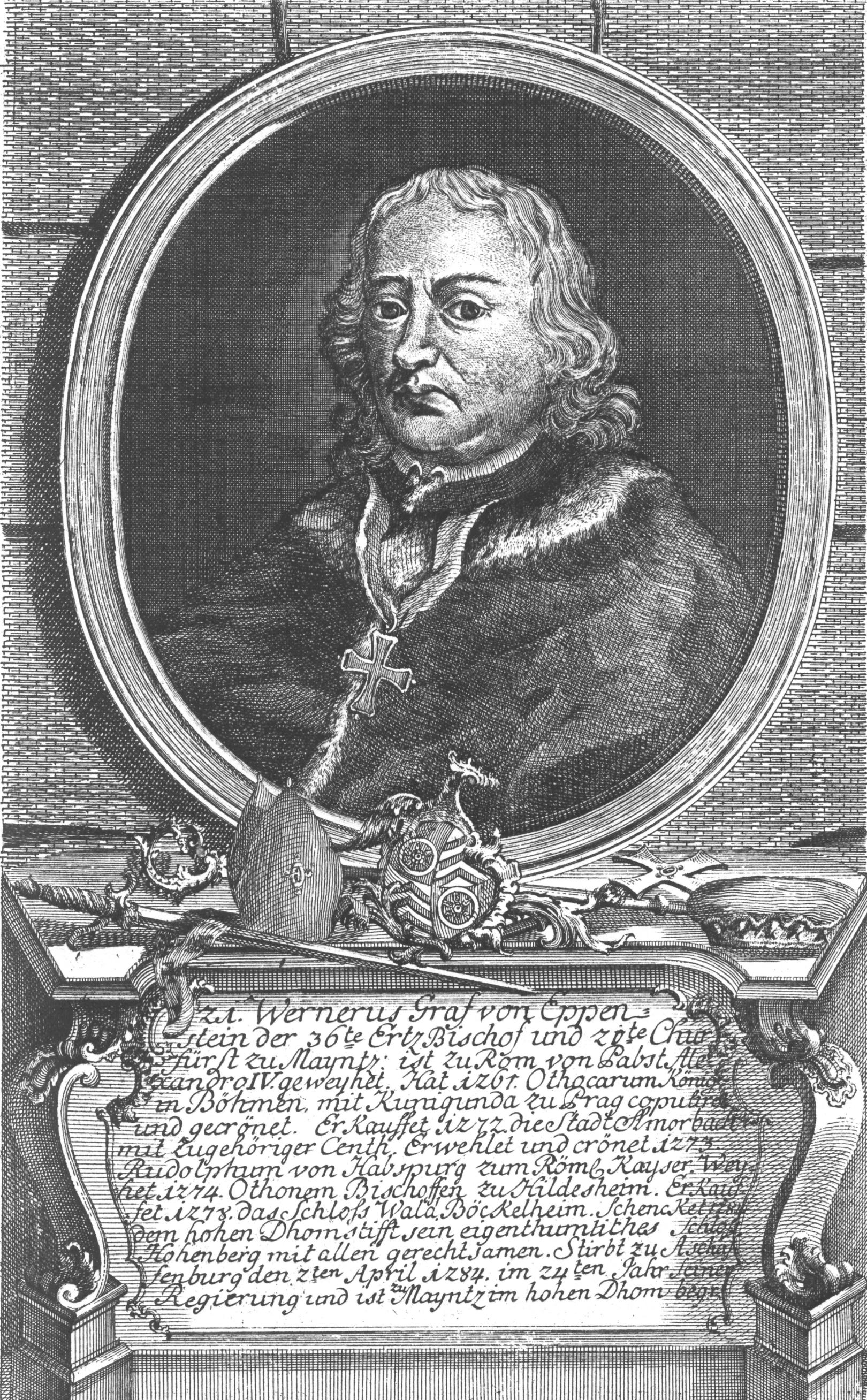 Werner von Eppstein, gezeichnet von Wilhelm Christian Rücker, ca. 1774 (c) Wilhelm Christian Rücker / IMKG