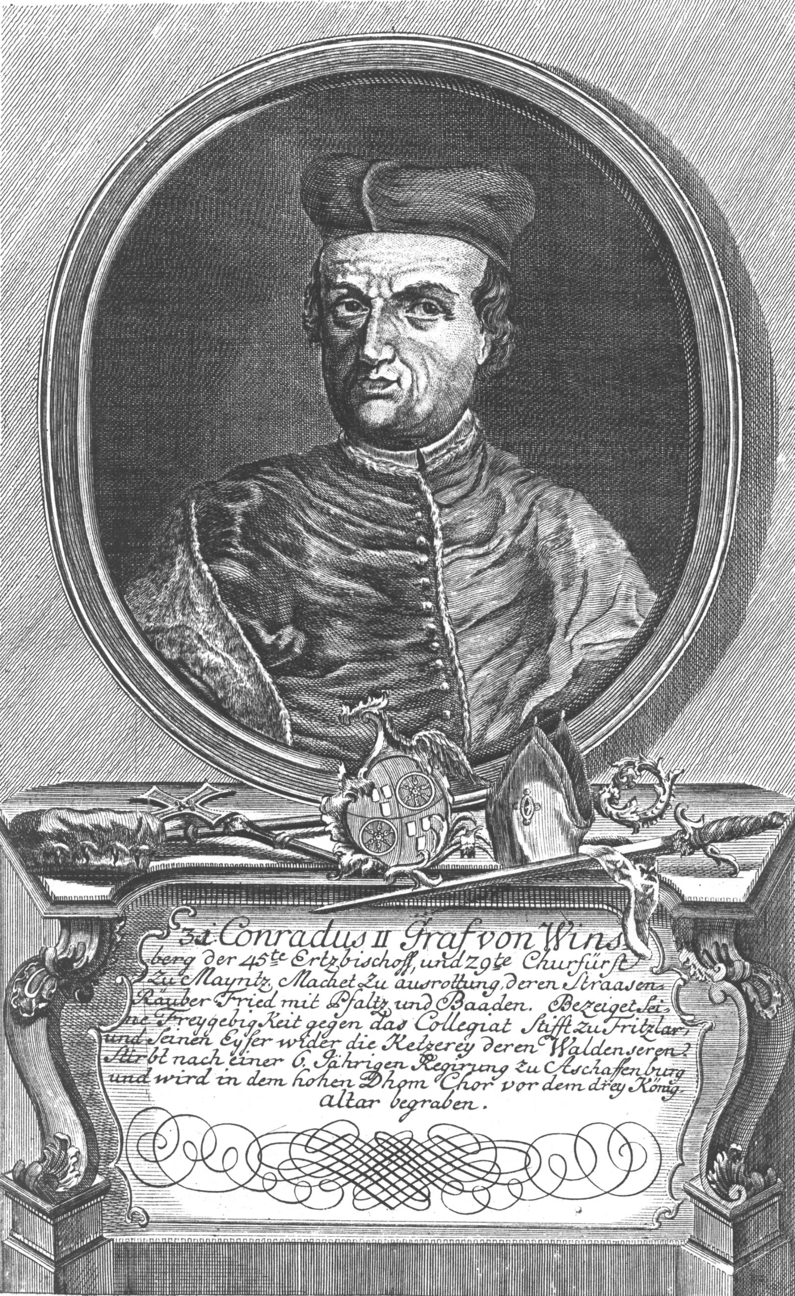 Konrad II. von Weinsberg, gezeichnet von Wilhelm Christian Rücker, ca. 1774 (c) Wilhelm Christian Rücker / IMKG