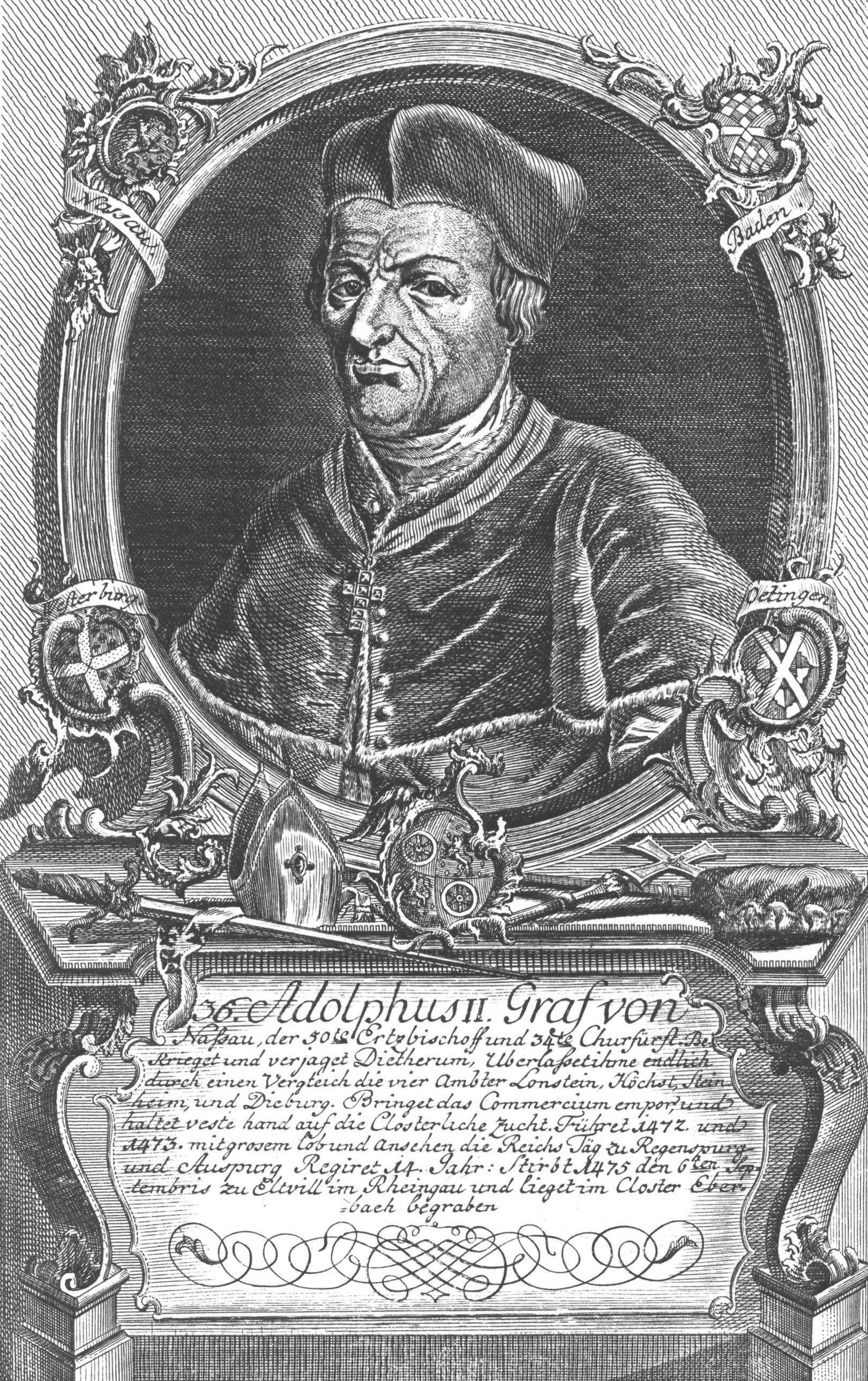 Adolf II. von Nassau, gezeichnet von Wilhelm Christian Rücker, ca. 1774 (c) Wilhelm Christian Rücker / IMKG