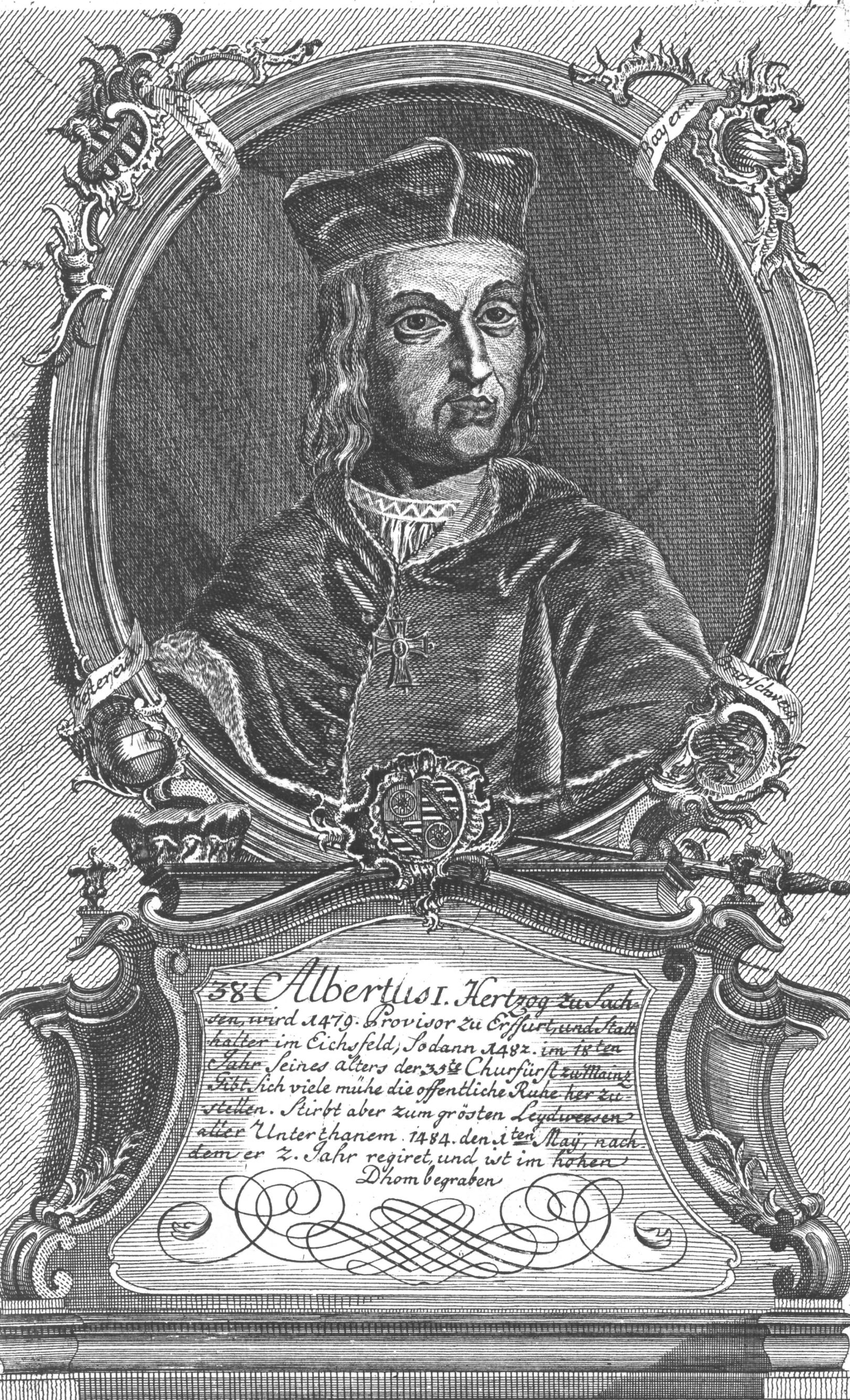 Adalbert III. von Sachsen, gezeichnet von Wilhelm Christian Rücker, ca. 1774 (c) Wilhelm Christian Rücker / IMKG