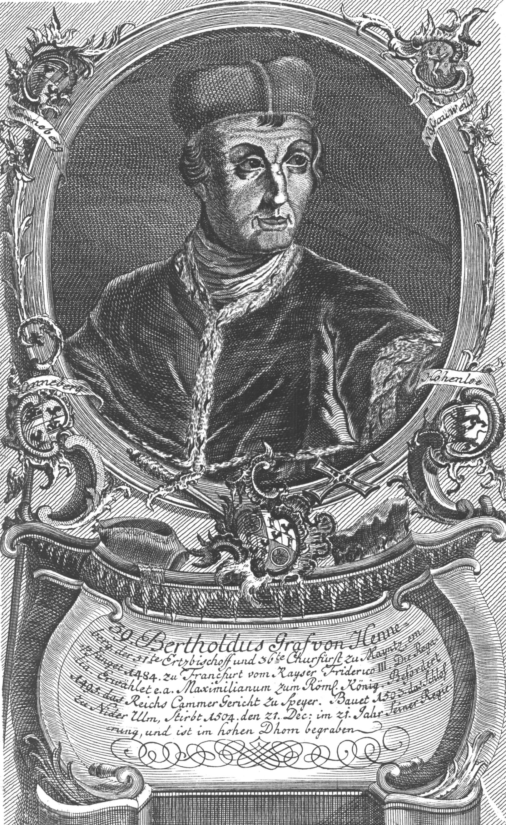 Berthold von Henneberg, gezeichnet von Wilhelm Christian Rücker, ca. 1774 (c) Wilhelm Christian Rücker / IMKG