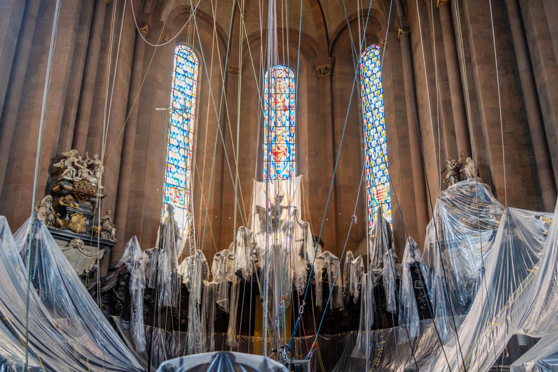 Mainzer Dom Putzen der Kuppel 2026