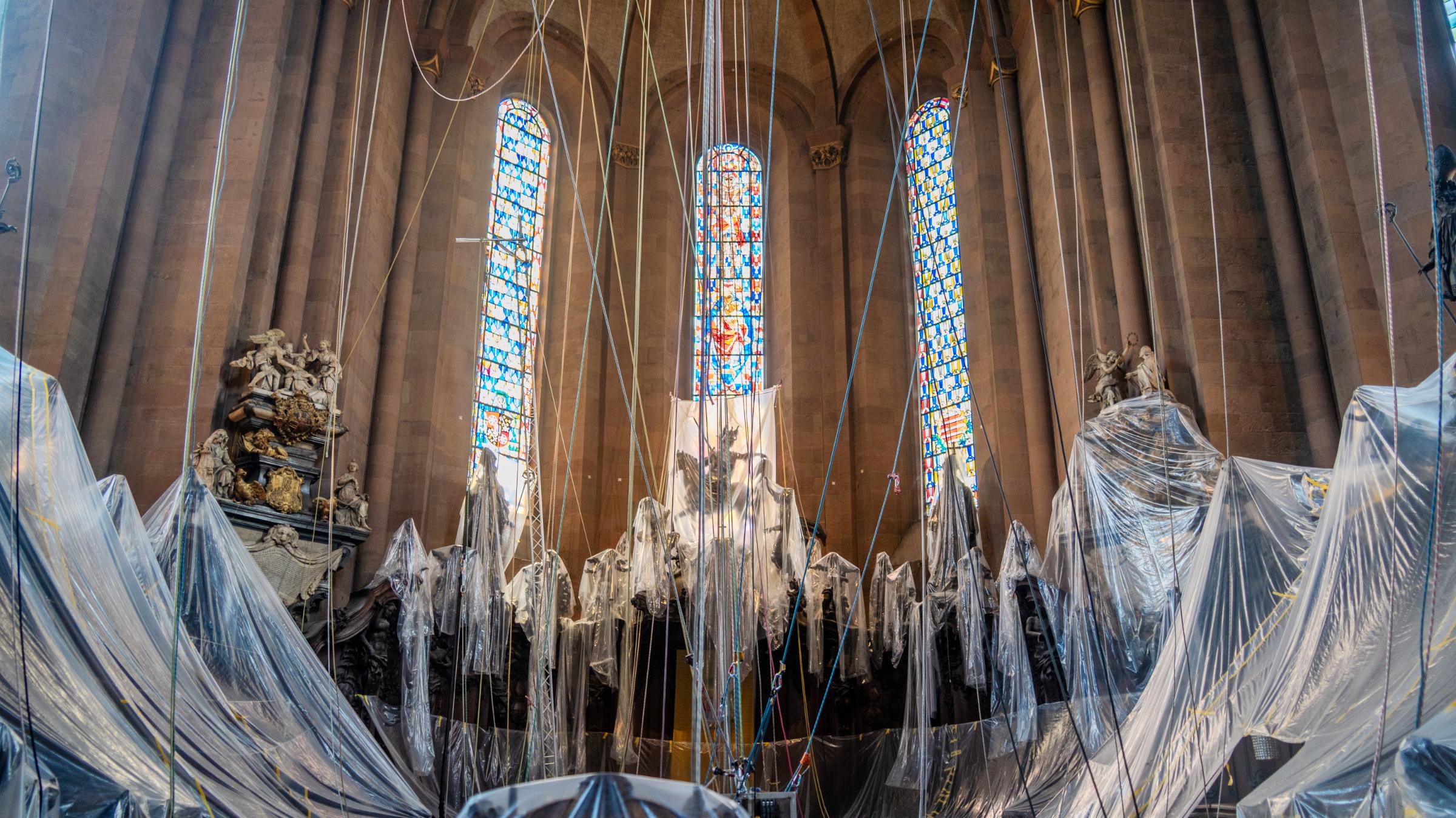 Mainzer Dom Putzen der Kuppel 2026