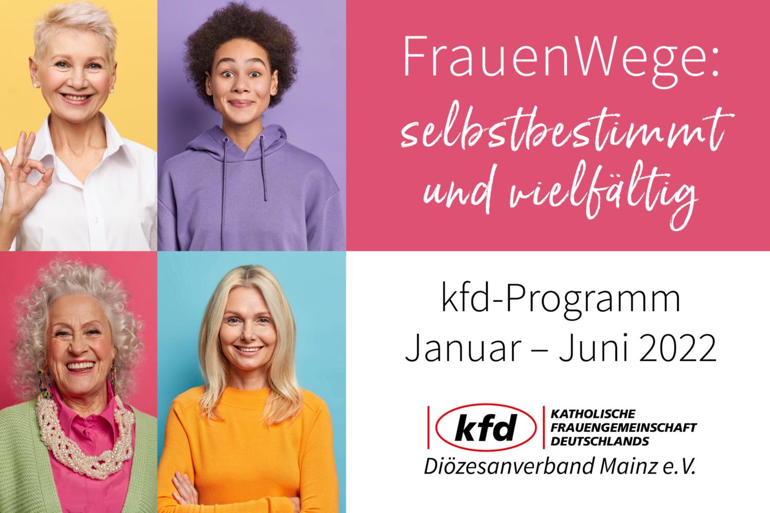 Bildungsprogramm Januar - Juni 2022 (c) kfd Diözesanverband Mainz e.V.