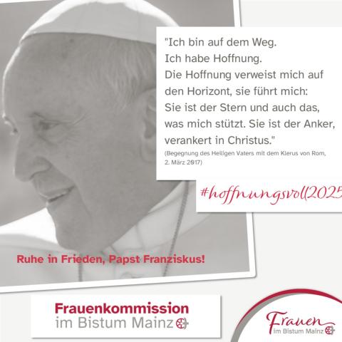 Erinnerung an Papst Franziskus