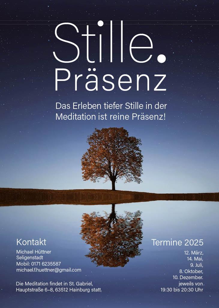 Poster Stille.Präsenz 2025