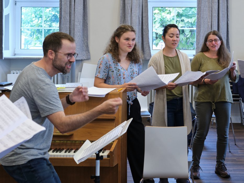 Tobias Landsiedel probt