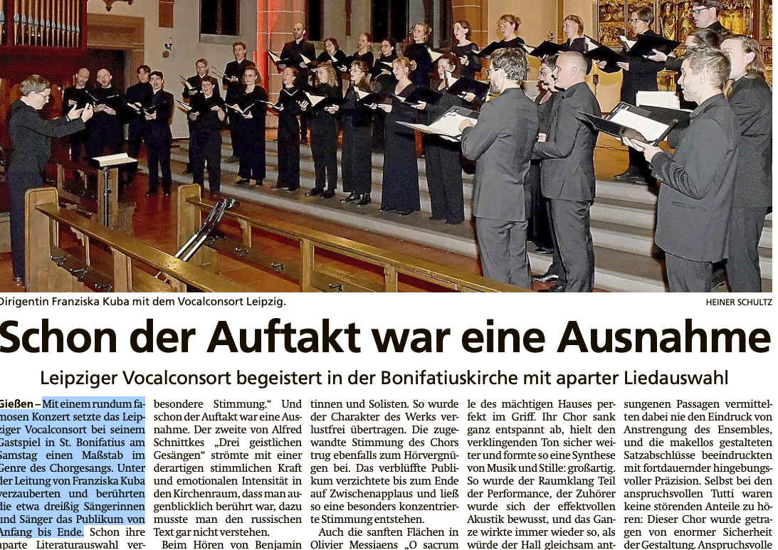 Vocalconsort Leipzig in Bonifatius