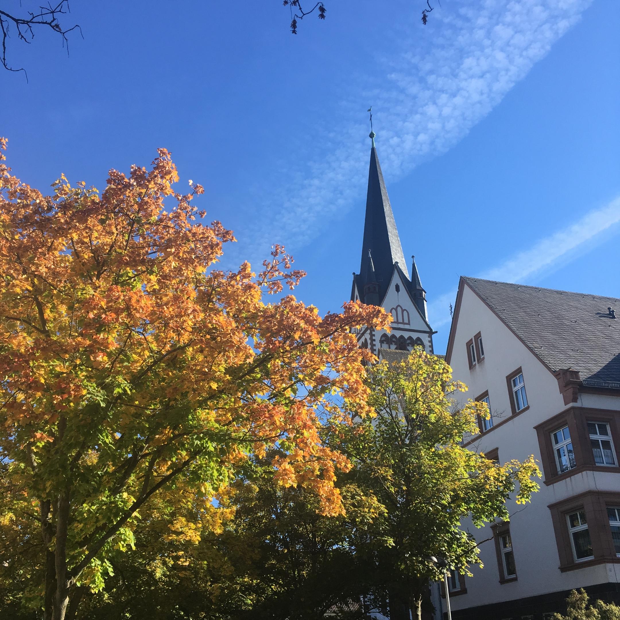 Bonifatiuskirche im Herbst