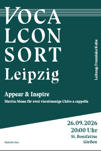Konzert Vocalconsort Leipzig