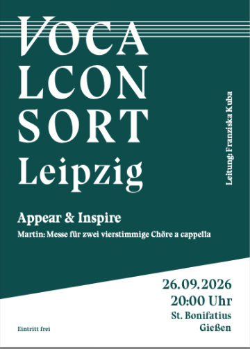 Konzert Vocalconsort Leipzig