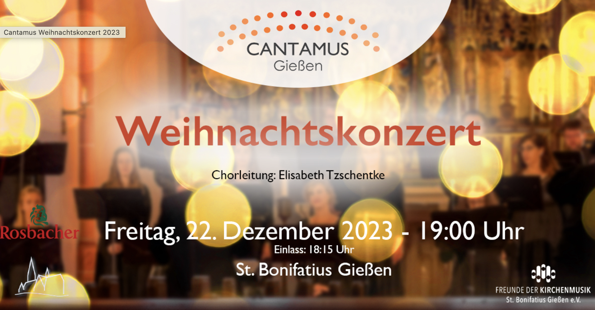 Konzert Cantamus Gießen