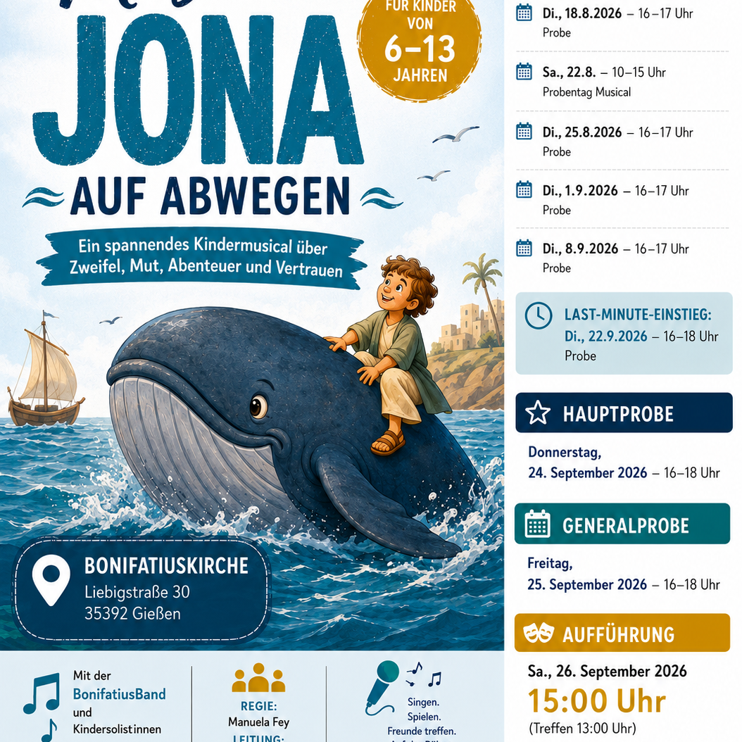 Kindermusical 2026 Werbeflyer Anmeldung