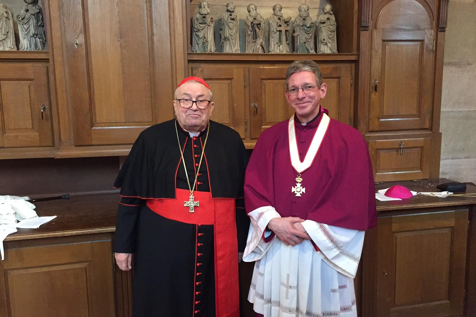 Kardinal Lehmann und Ehren-Domkapitular Propst Tobias Schäfer