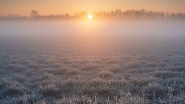Sonnenaufgang im Winter