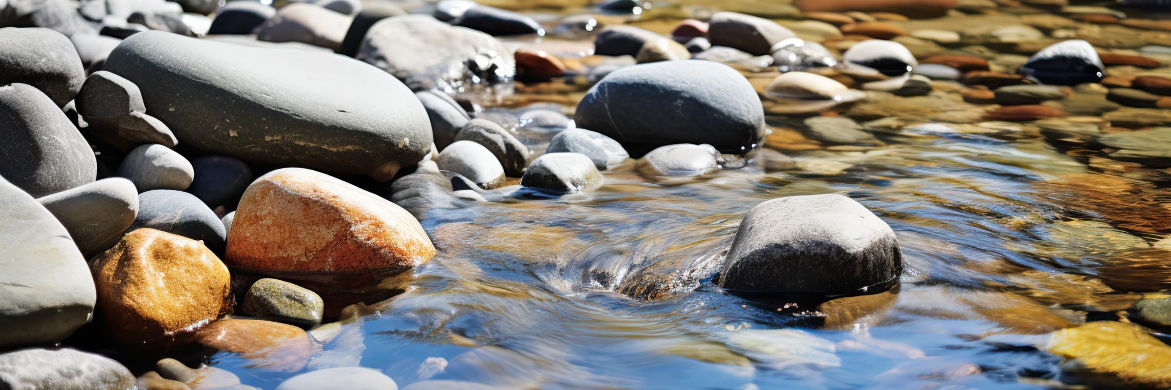 Klares Wasser im Fluss