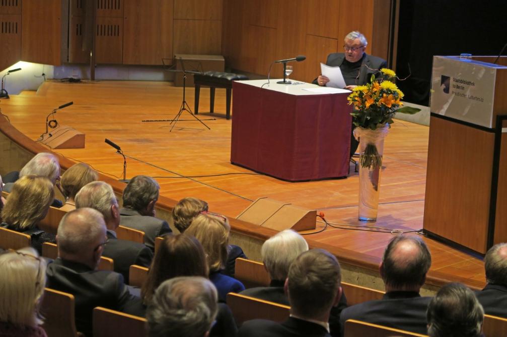 Berlin, 2.2.2017: Vortrag beim Jahresempfang der Staatsbibliothek Berlin zum Thema „Warum und wie können Katholiken das 500-jährige Reformationsgedenken 2017 mitbegehen? (c) Bistum Mainz / Nichtweiß