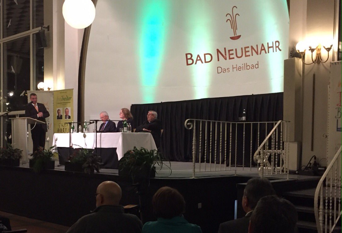 Bad Neuenahr, 17. März 2017: Podiumsdiskussion mit Kardinal Lehmann und Prof. Klaus Töpfer bei den Ahrweiler 