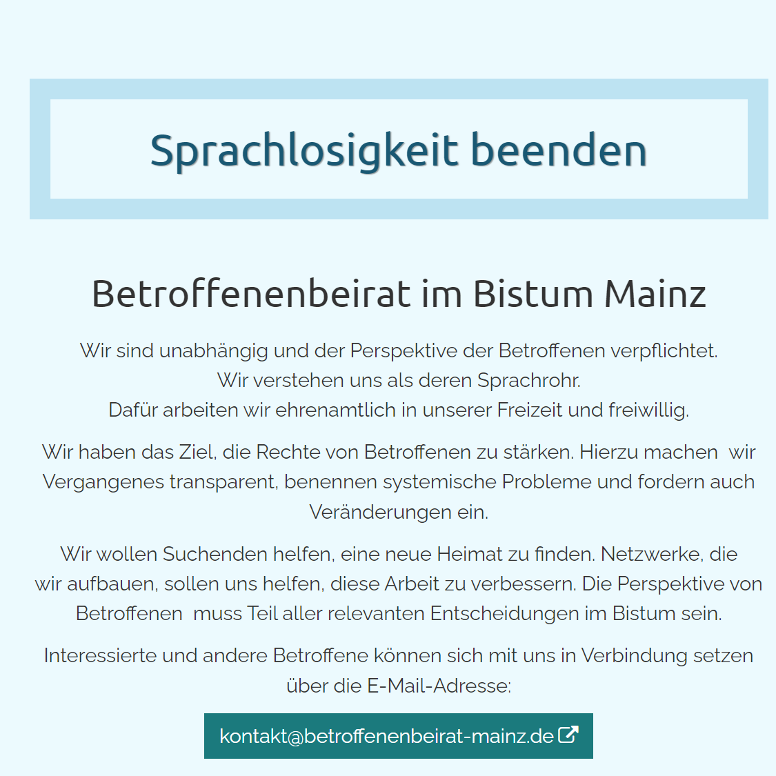 Betroffenenbeirat. mit neuer Website online