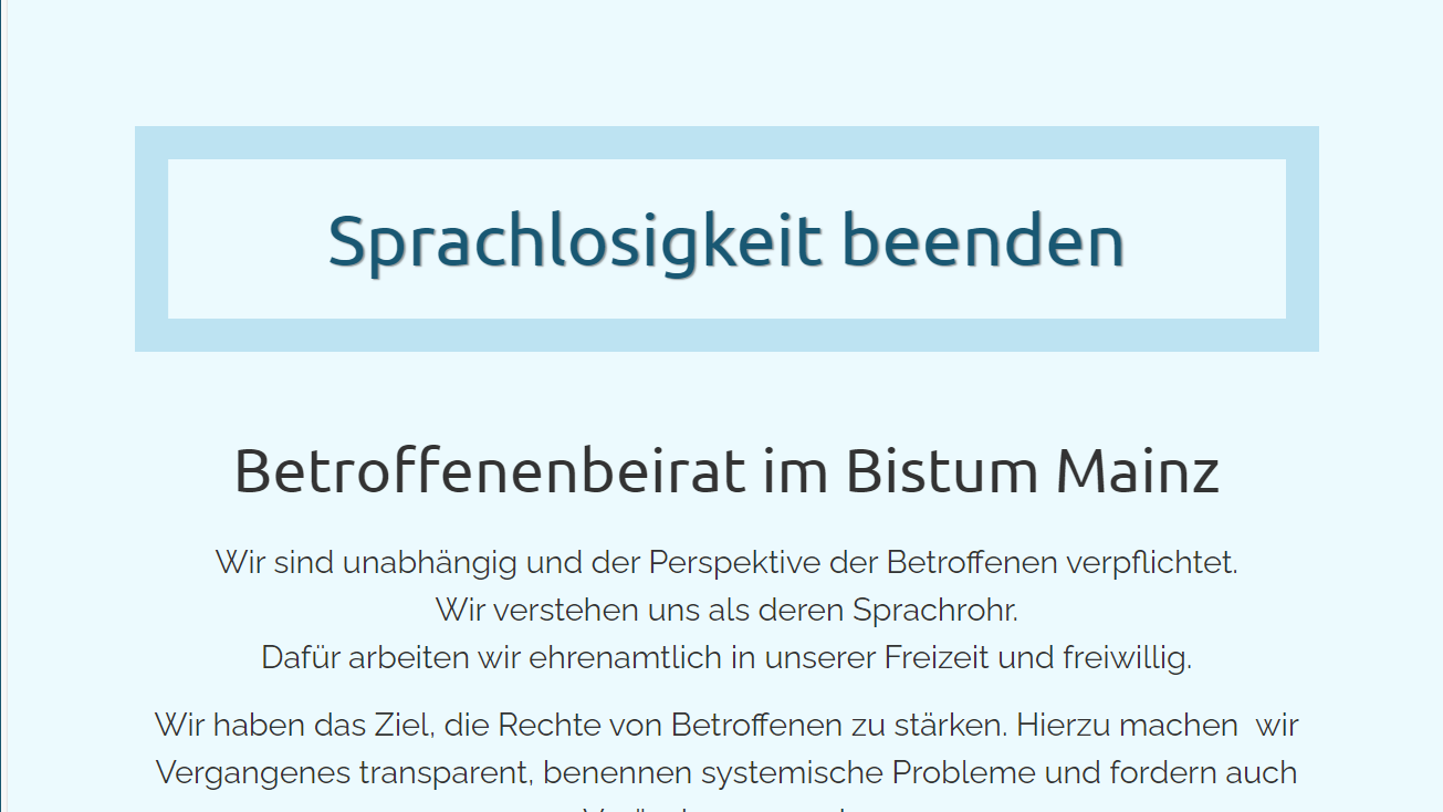 Betroffenenbeirat. mit neuer Website online