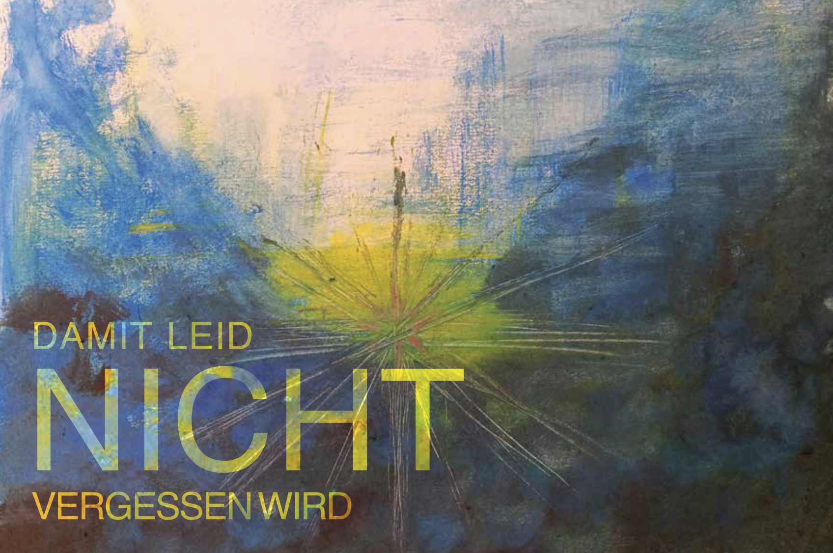 Postkarte „Damit Leid nicht vergessen wird“